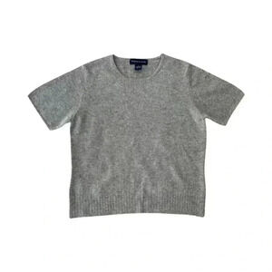 Preston & York Short Sleeve Gray Cashmere/Wool Sweater Size M